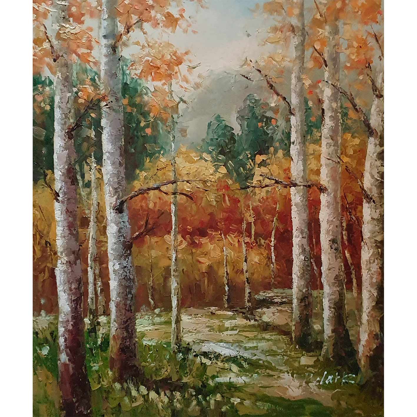 Wald-Triptychon-Gemälde 50x60 cm [3 Stück]