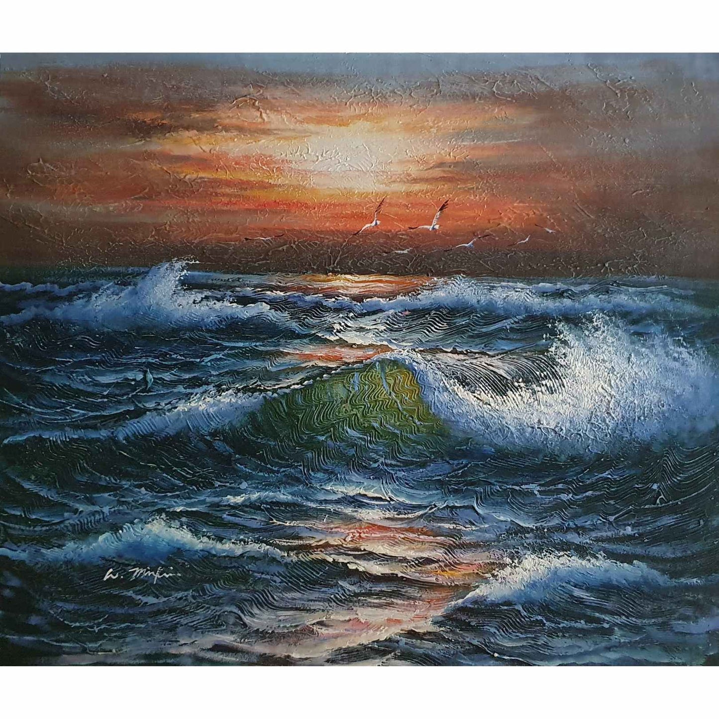 Pintura al óleo Mar 60x50 cm