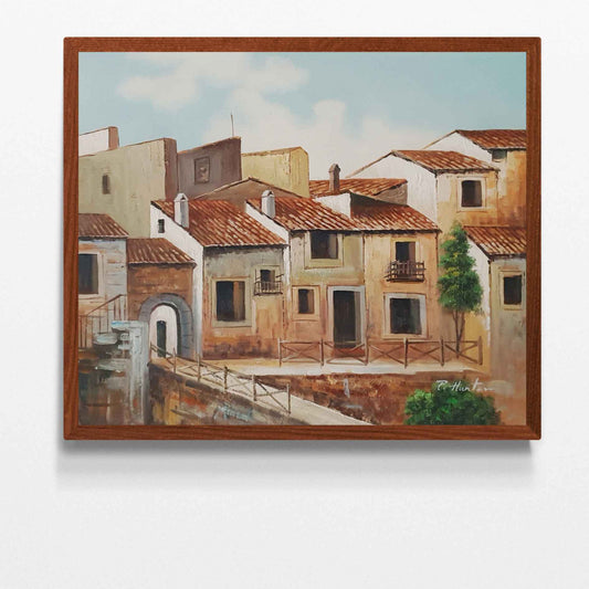 Cuadro Las Casas del Pueblo 60x50 cm