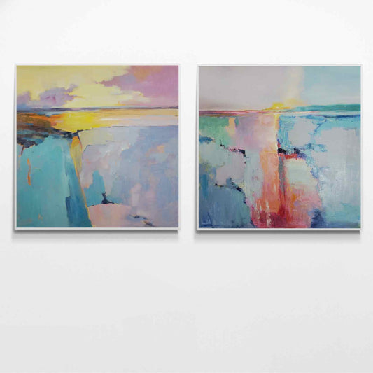 Alez Diptych Abstract Painting