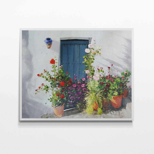 Pintura El Portal de las Flores 101x82 cm