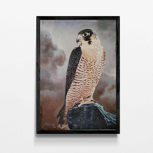 Peregrine Falcon Painting 56x40 cm