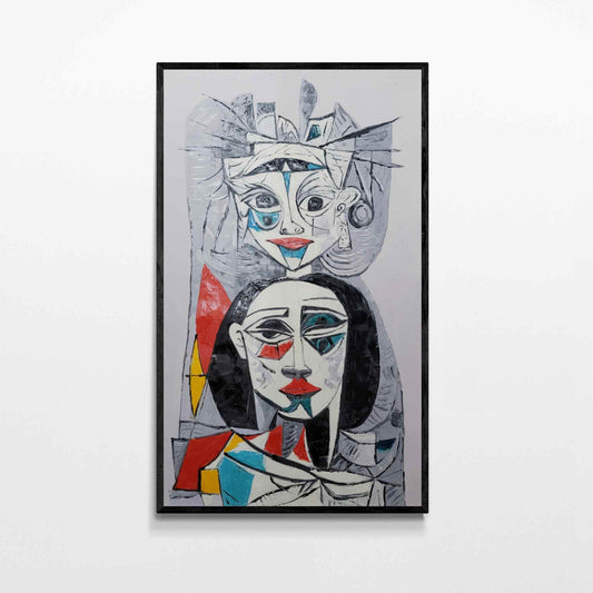 Picasso-Kunstgesichter 122x72 cm