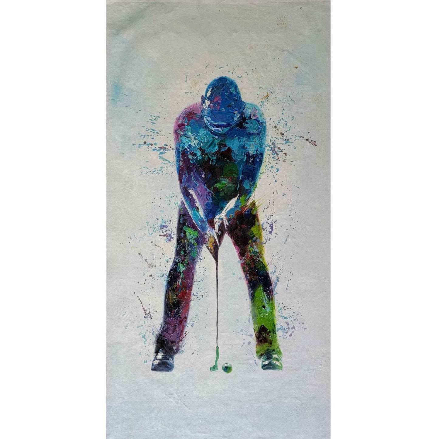 Painting Playing Golf 61x122 cm