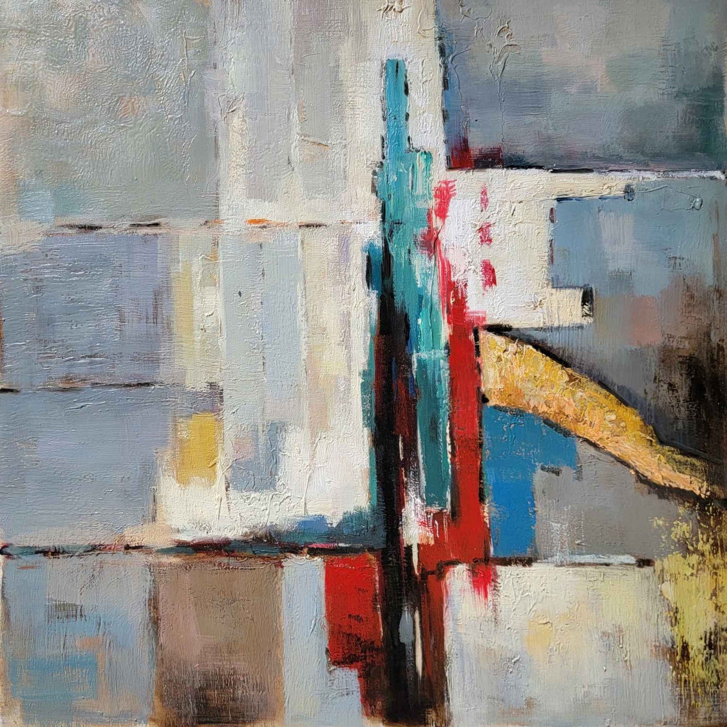 Filomena Abstraktes Kunstgemälde 80x80 cm [2 Stück]