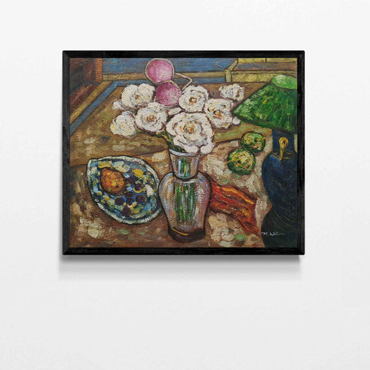 Stillleben-Gemälde im Van-Gogh-Stil, 60 x 50 cm