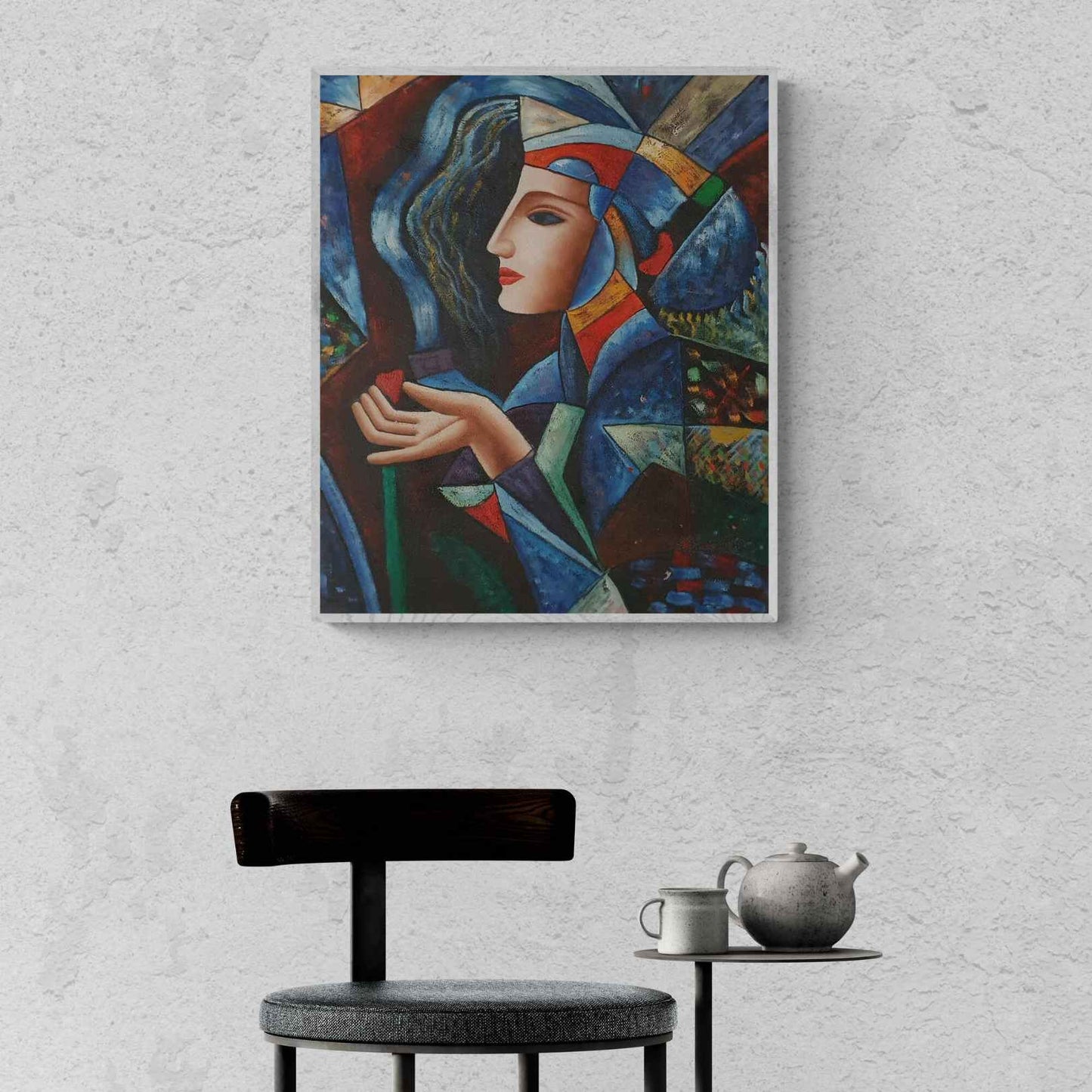 Gemälde im Kubismus-Stil, 60 x 50 cm