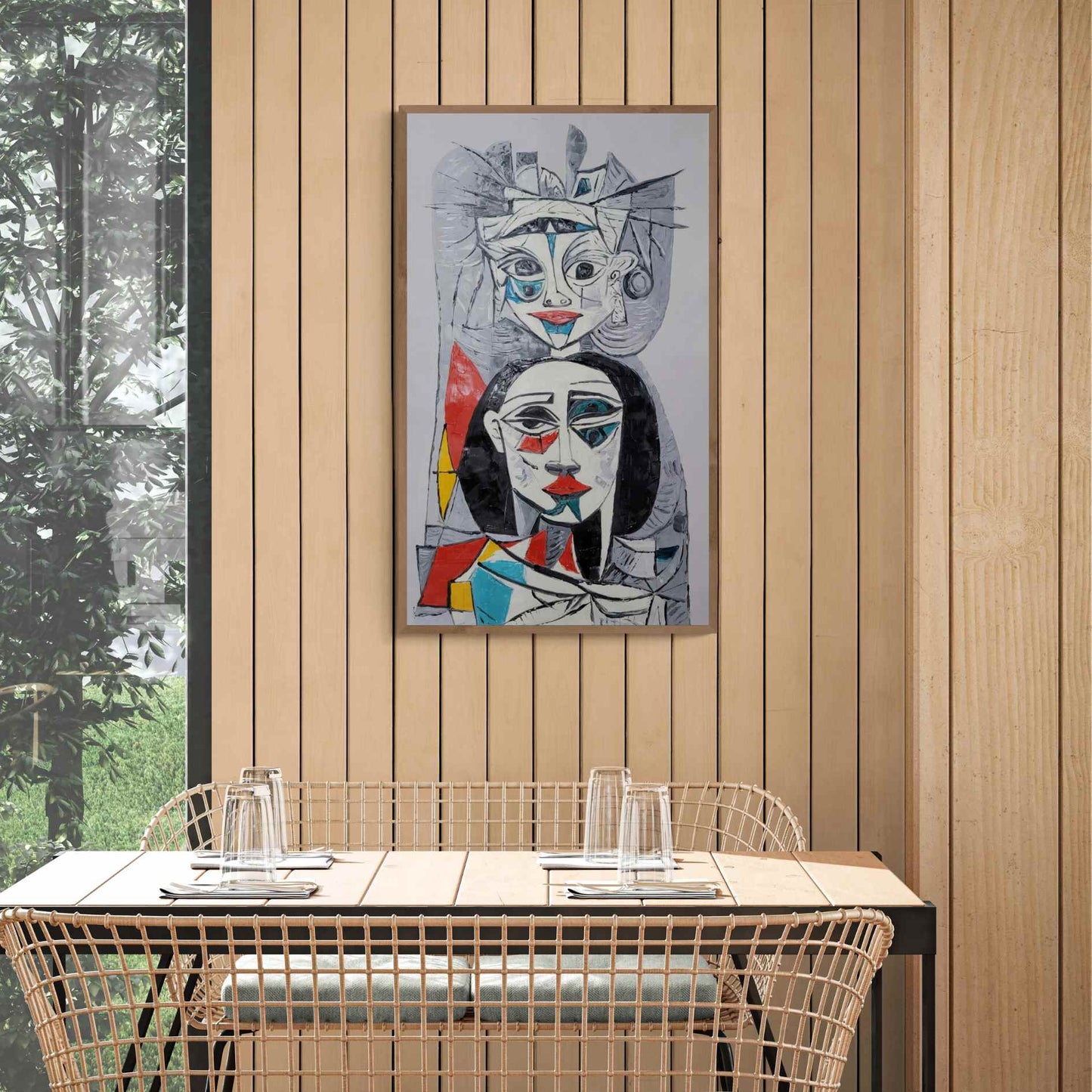 Picasso-Kunstgesichter 122x72 cm