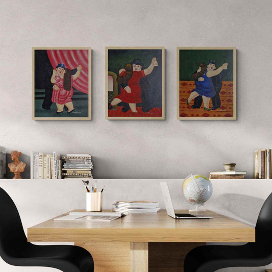 Cuadro Tríptico Botero 50x40 cm [3 piezas]