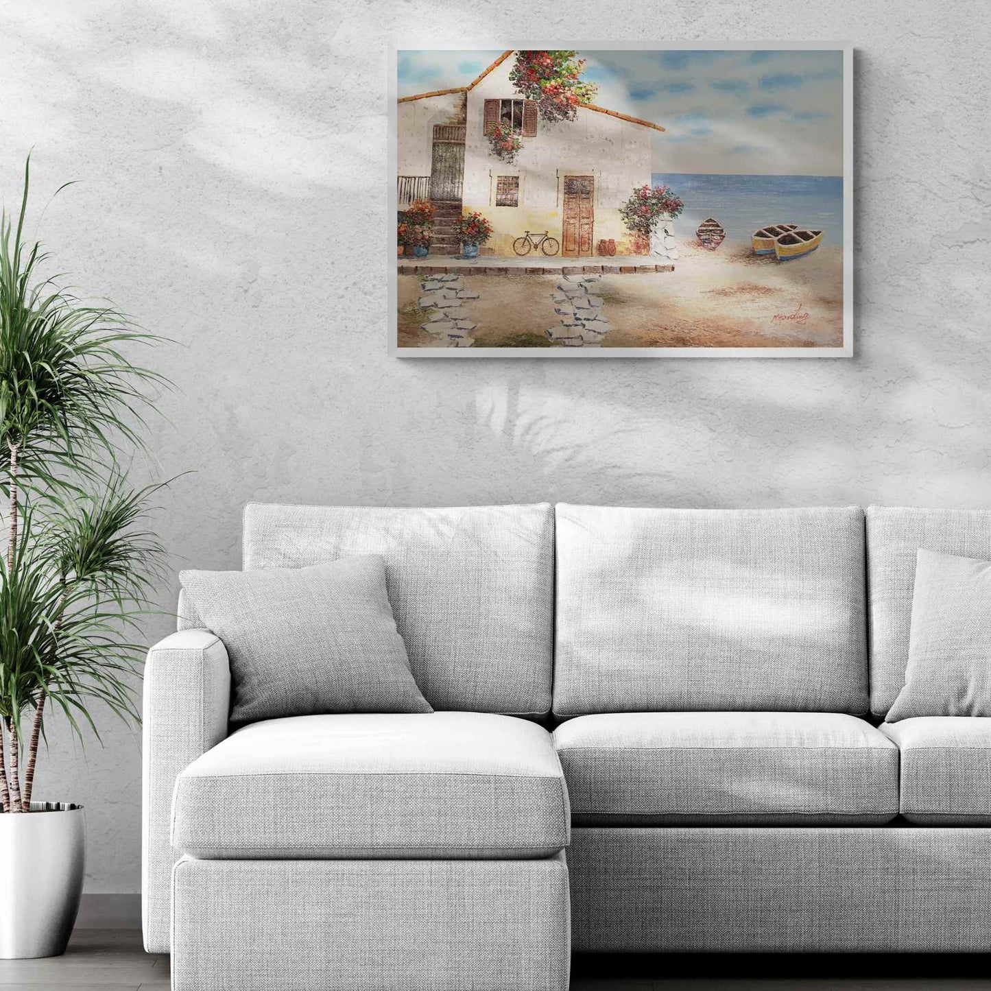 Beach House painting 90x60 cm