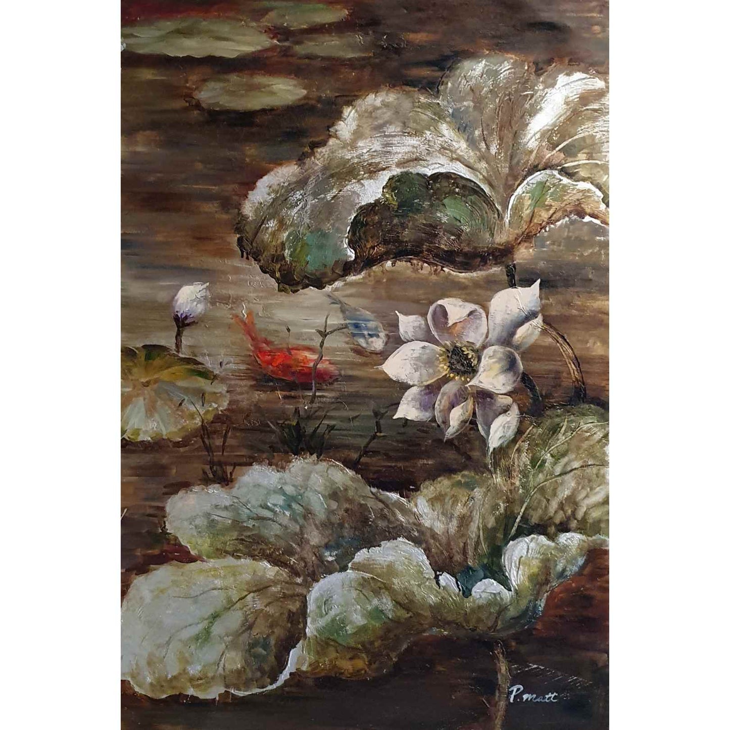 Relief floral painting 60x90 cm