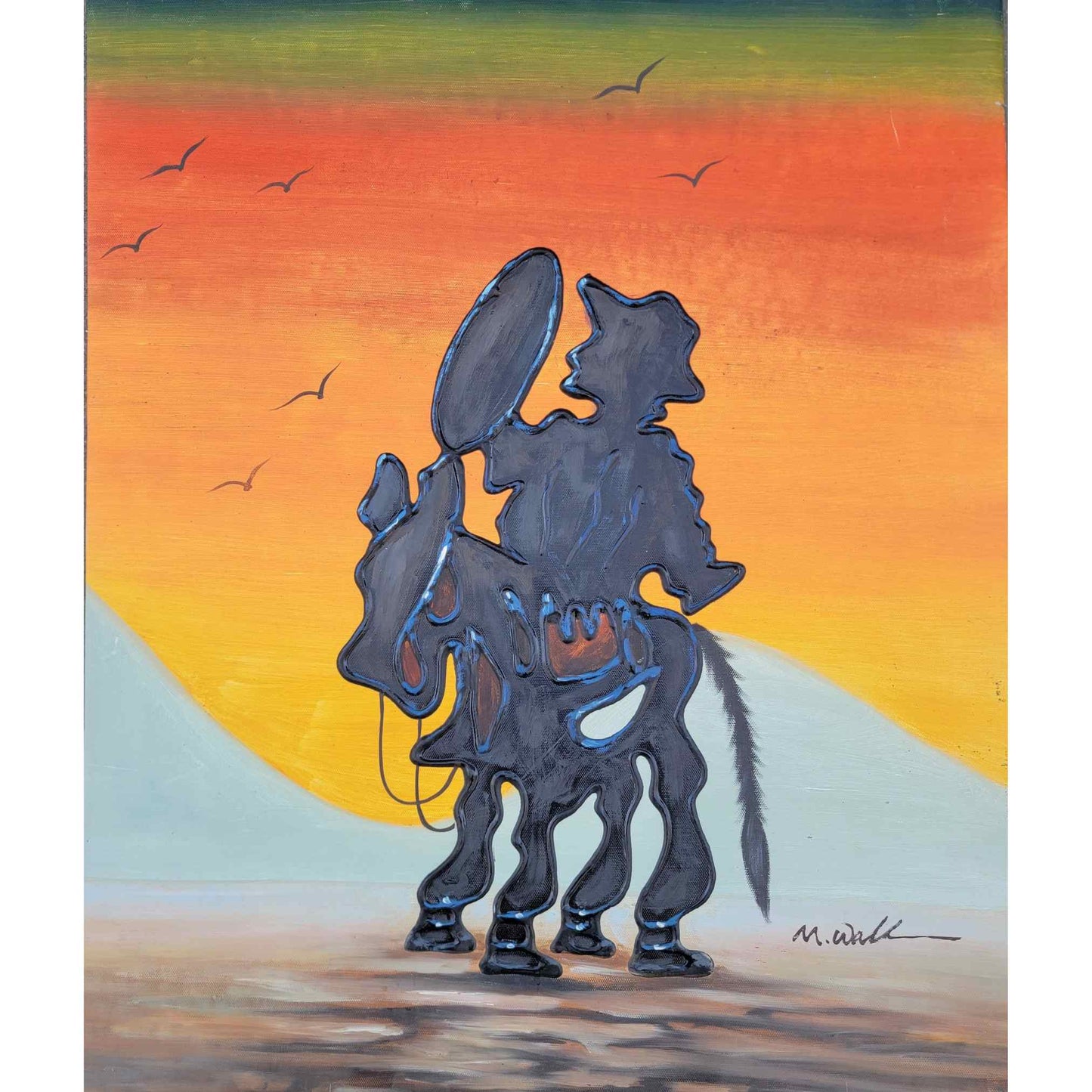 Don Quixote and Sancho painting 50X60 cm [2 pieces]