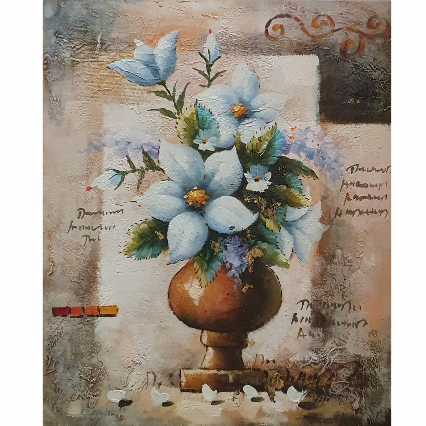 Typical Painting Flower Vases Gold 50x60 cm [3 pieces]