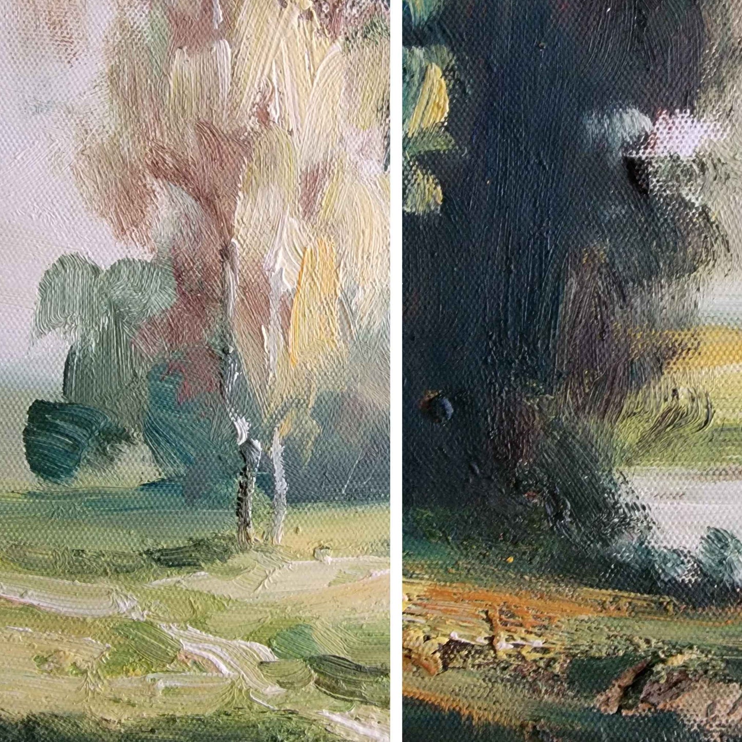 River Oil Landscape Painting 50x60 cm [2 pieces]