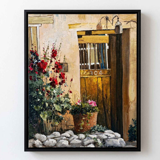 Cuadro al Óleo Puerta Antigua Centenaria Pintado a Mano 100x80 cm
