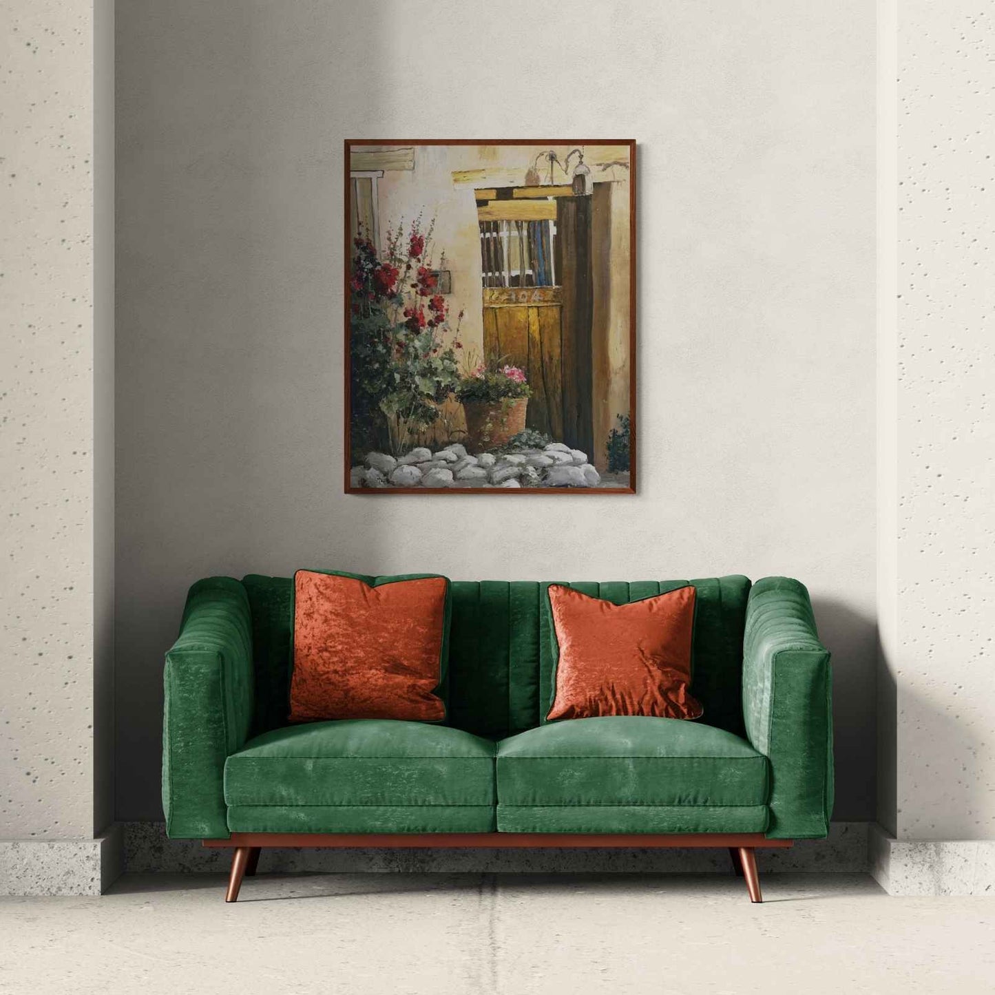 Cuadro al Óleo Puerta Antigua Centenaria Pintado a Mano 100x80 cm