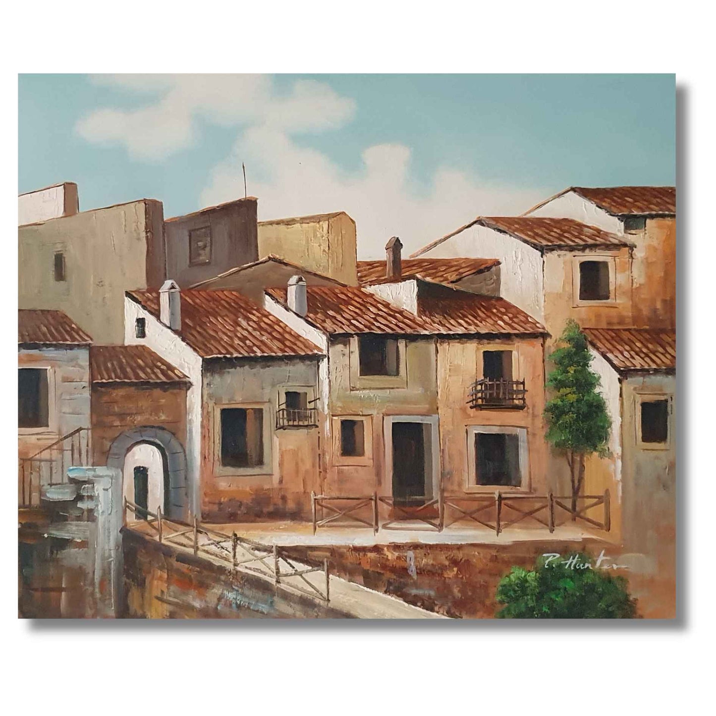 Cuadro Las Casas del Pueblo 60x50 cm