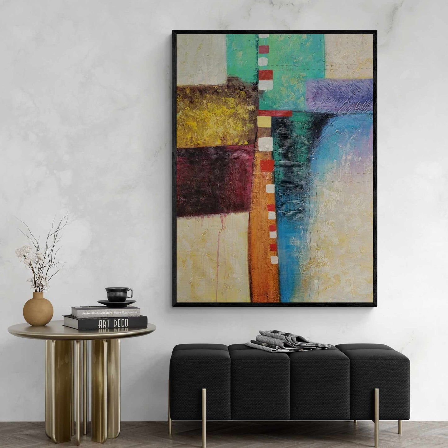 Pintura Abstracta Camelias 120x90 cm