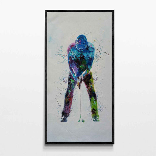 Pintura Jugando al Golf 61x122 cm