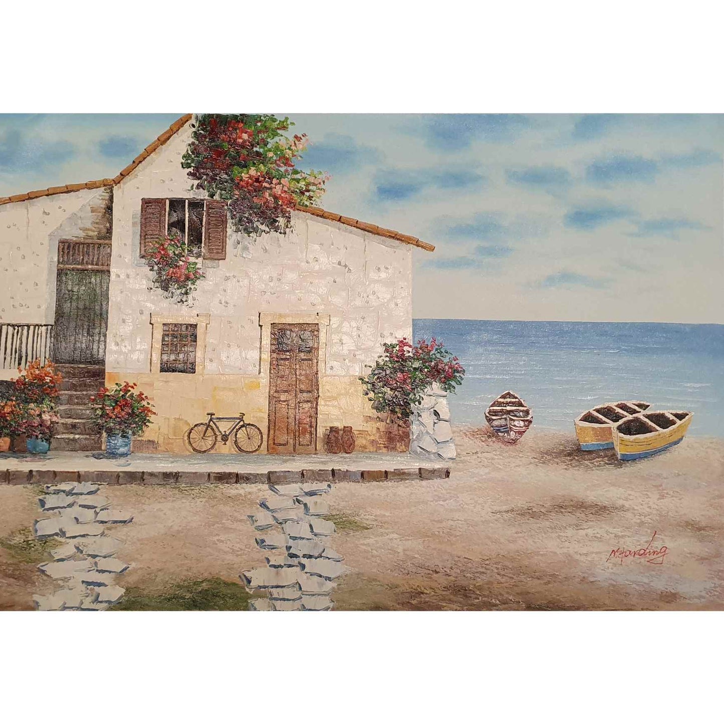 Beach House painting 90x60 cm