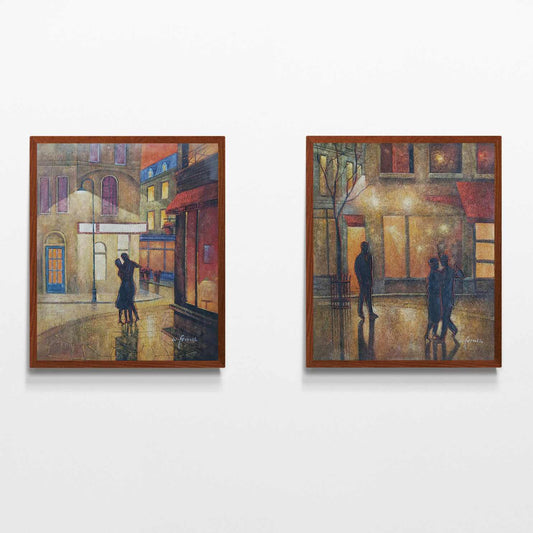 Diptych Painting Love and the Street 50x60 cm [2 pieces]