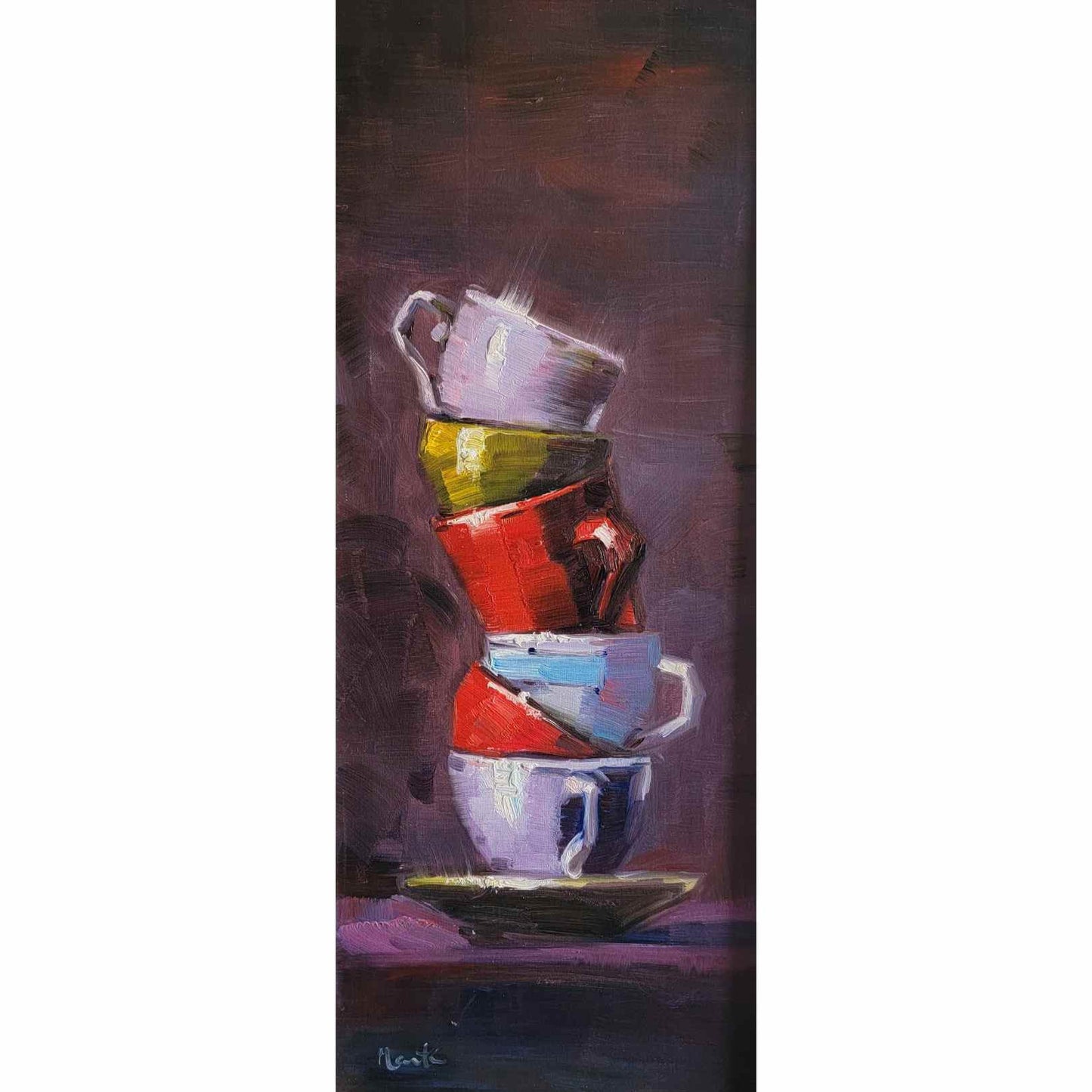 Painting Breakfast with Friends 40x90 cm