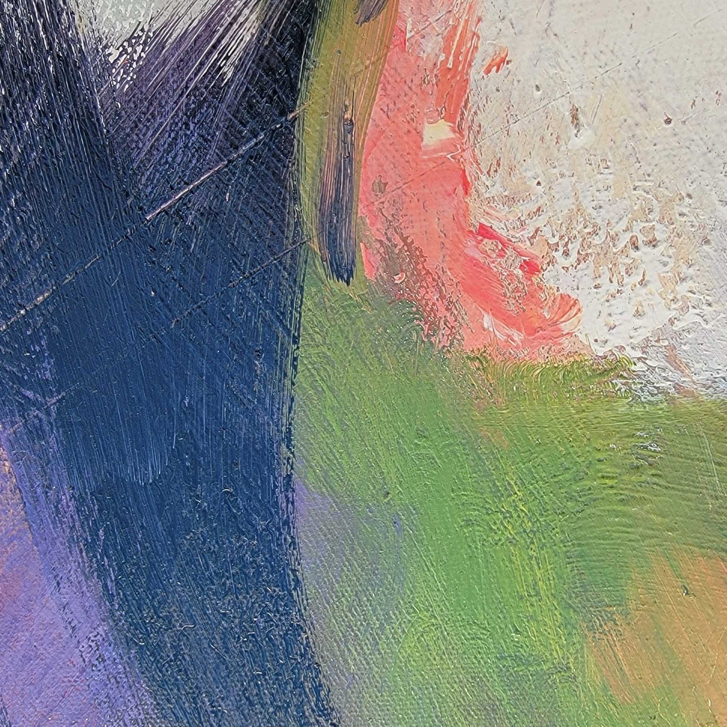 Abstraktes Silhouettengemälde 90x60 cm