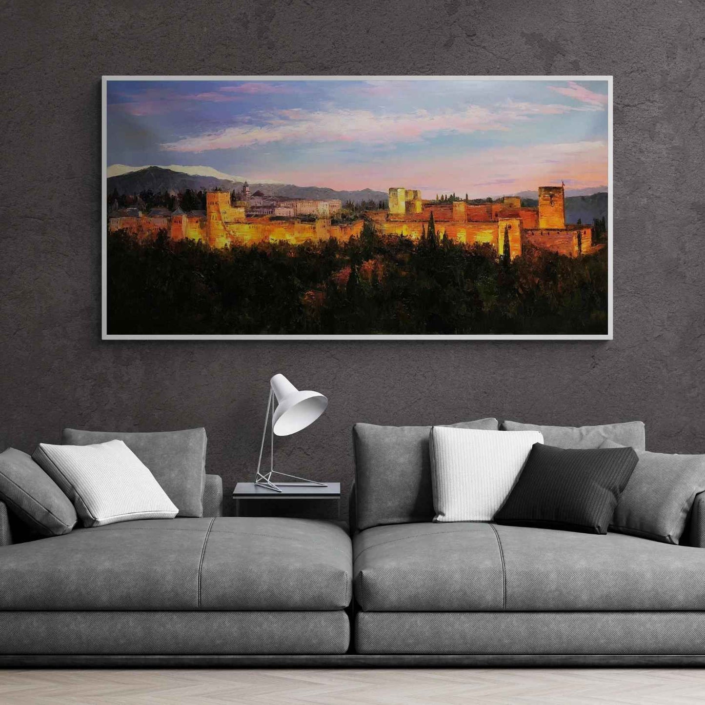 Alhambra Granada Gemälde 65x140 cm