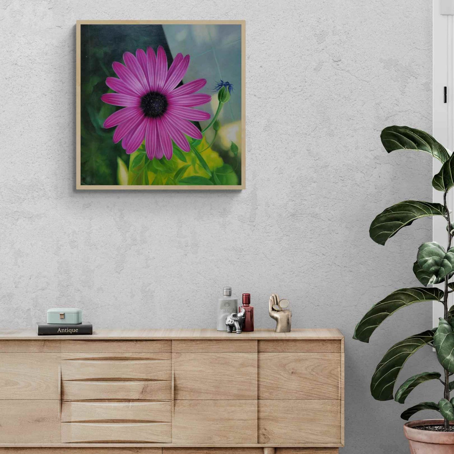 Original Flower Painting I 70x70 cm