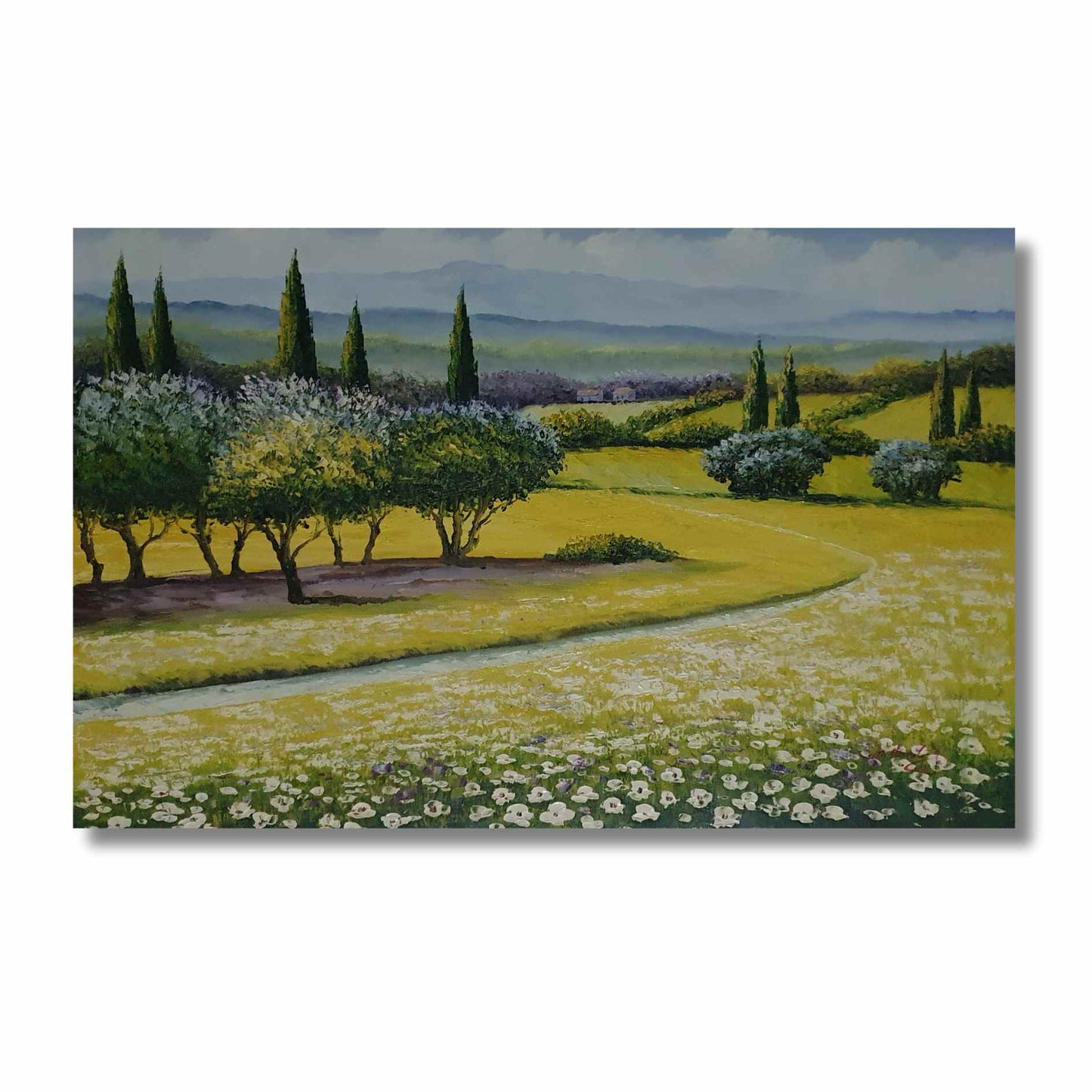 Cuadro paisaje italiano en tonos cálidos