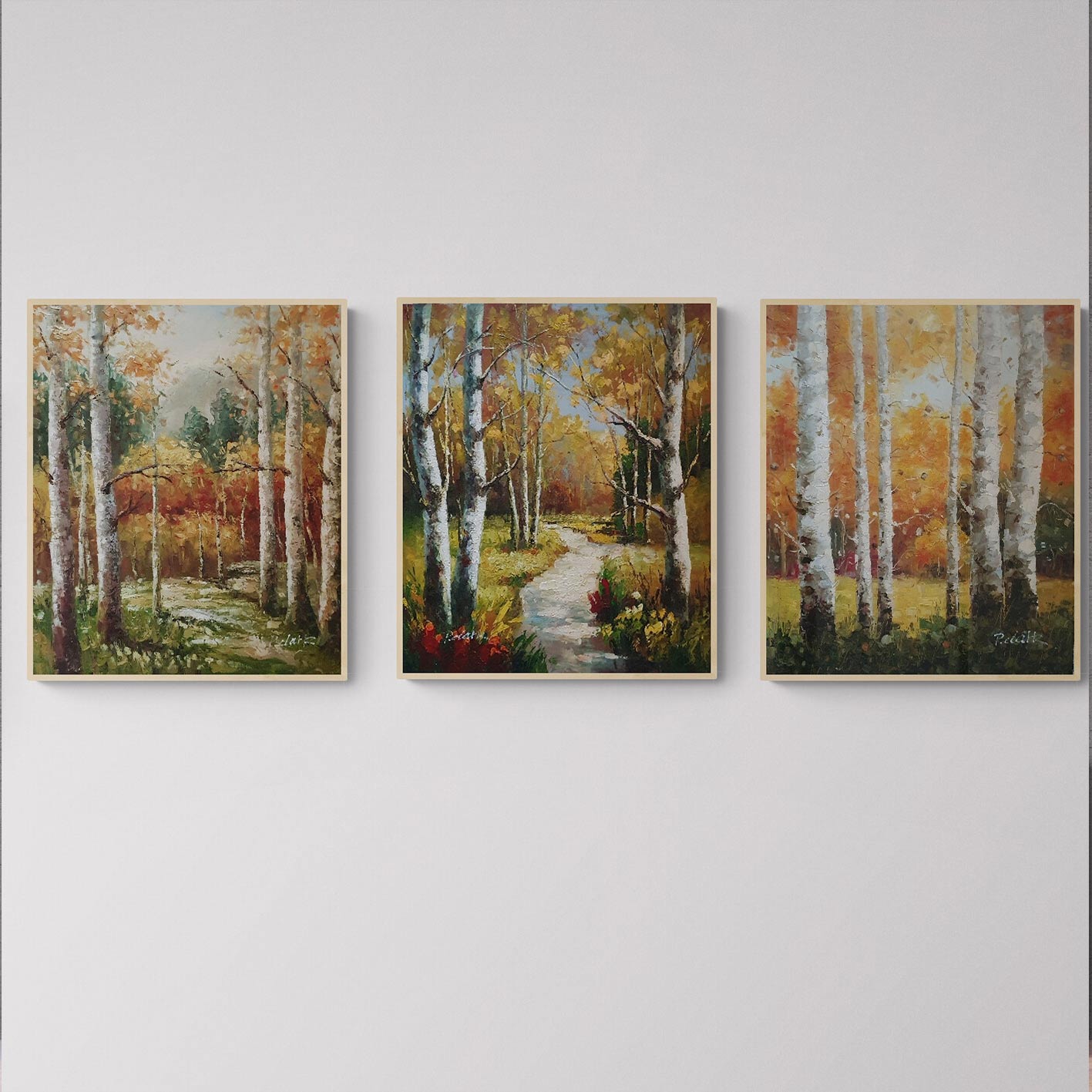 Cuadro Triptico Bosques 50x60 cm [3 piezas]