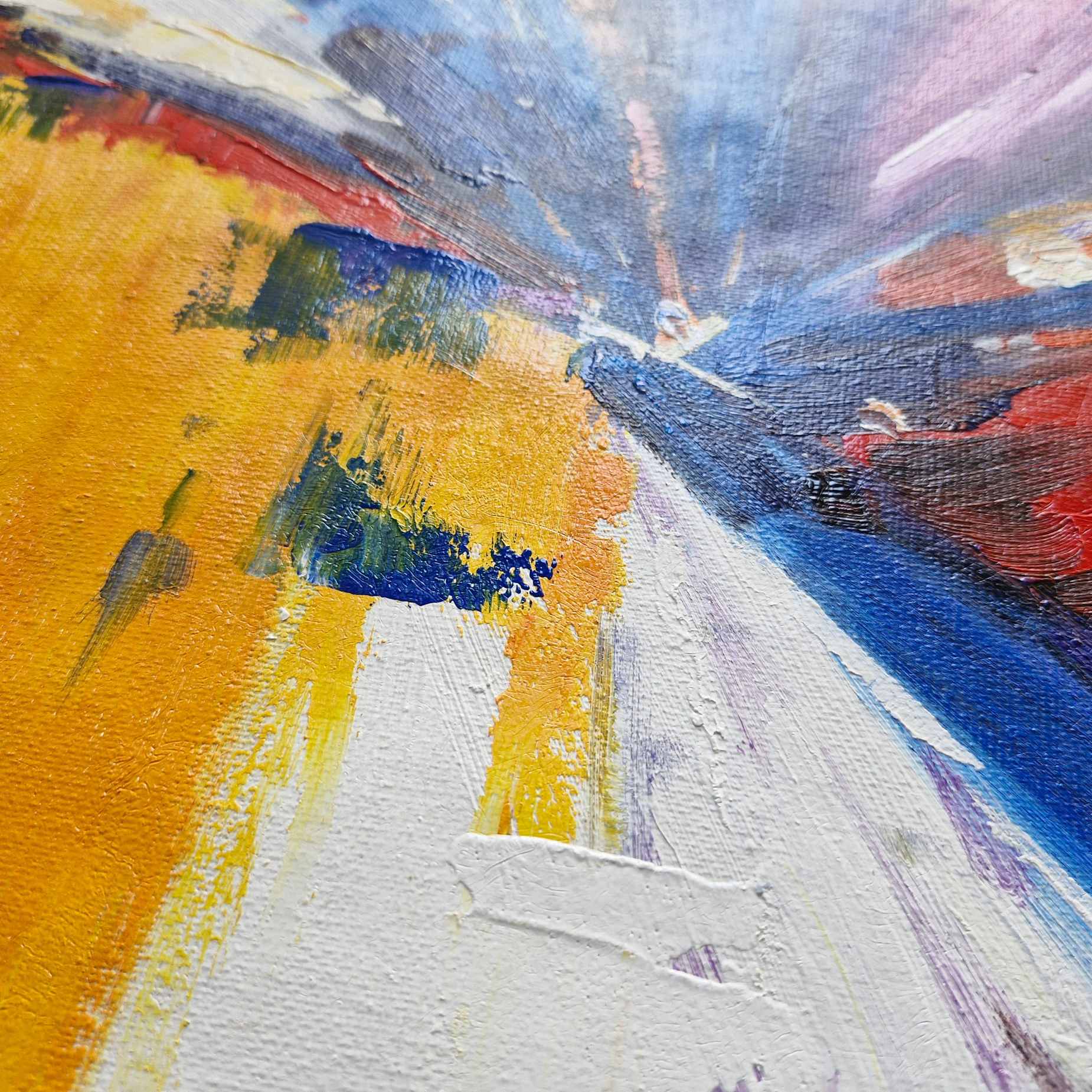 Lienzo abstracto premium con certificado de autenticidad