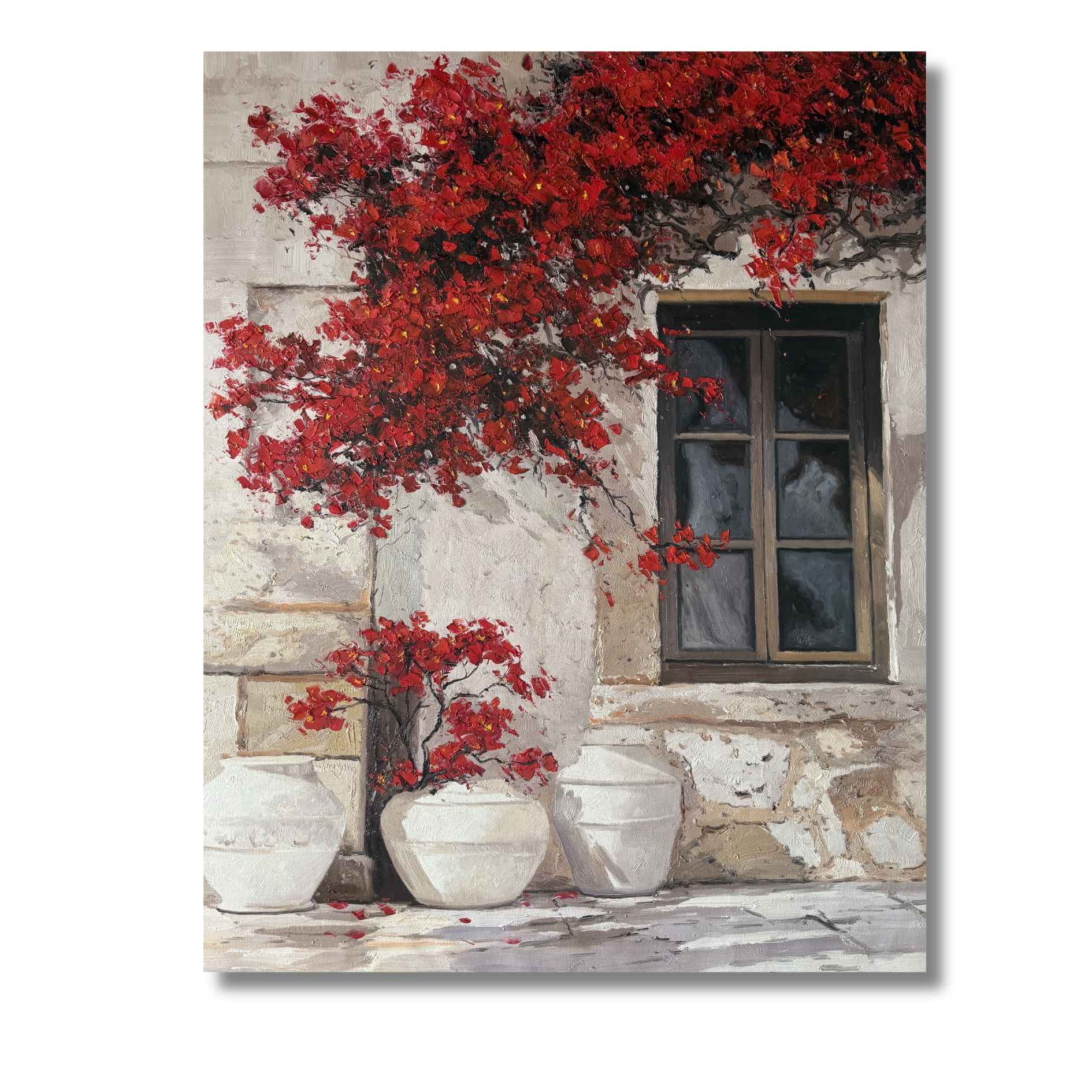 Pintura al óleo de estilo mediterráneo para el hogar