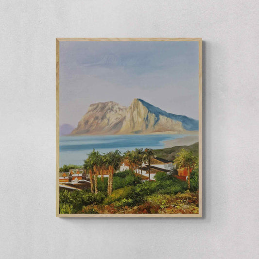 Cuadro El Peñón de Gibraltar y Su Costa  82x102 cm