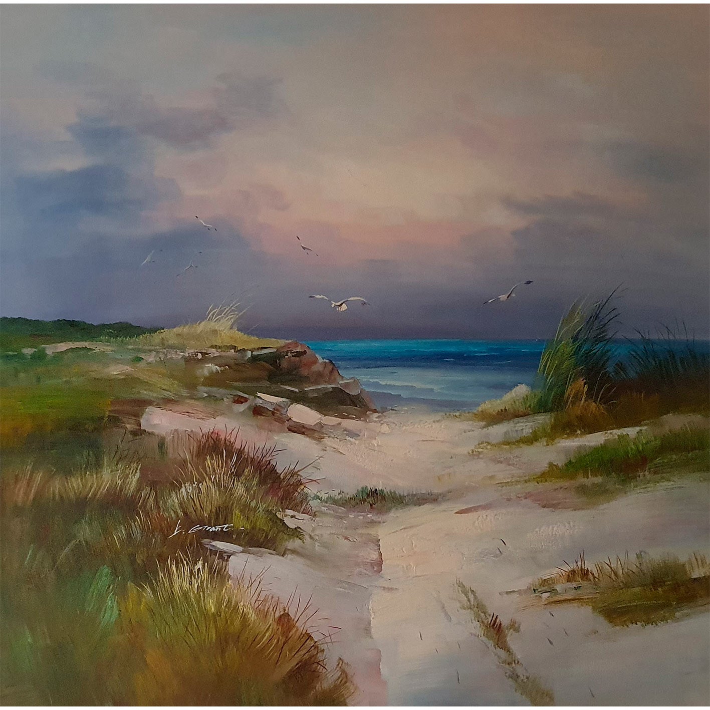 Cuadro Dunas de Cadiz 80x80 cm