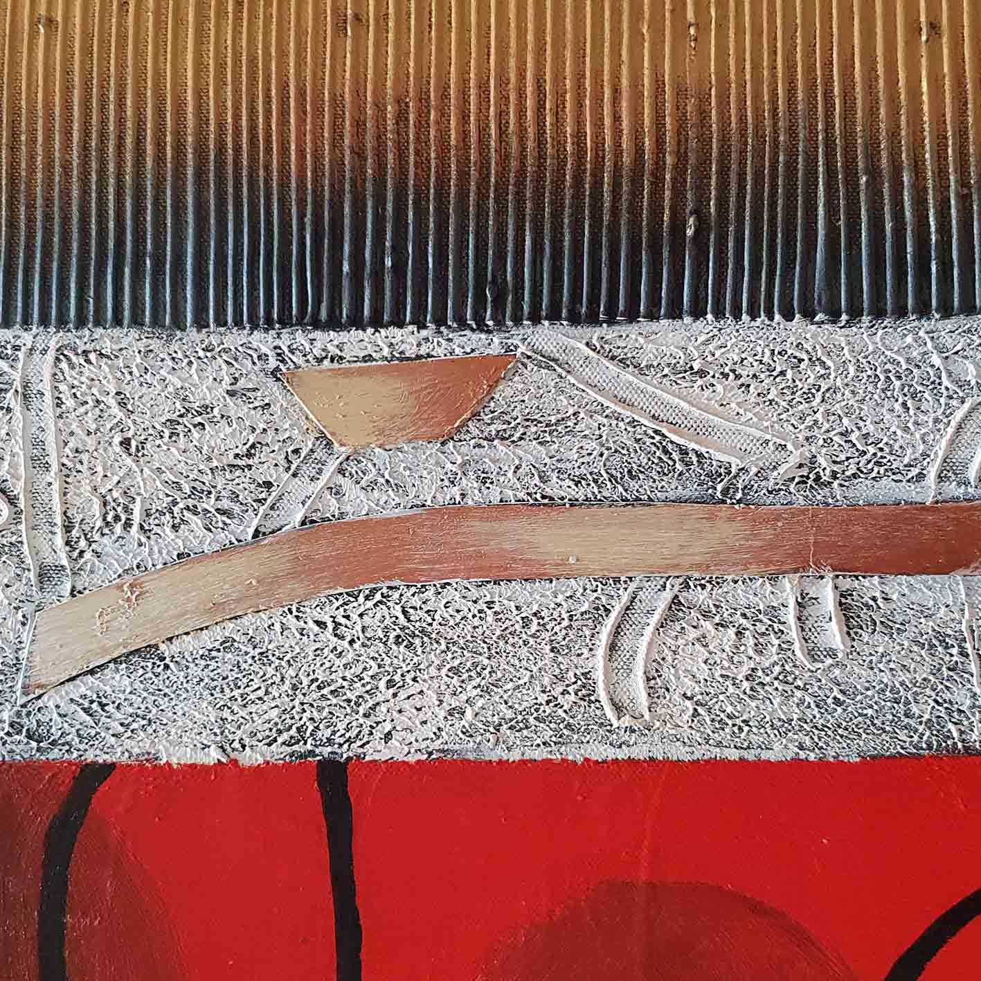 Cuadro decorativo con composición en relieve