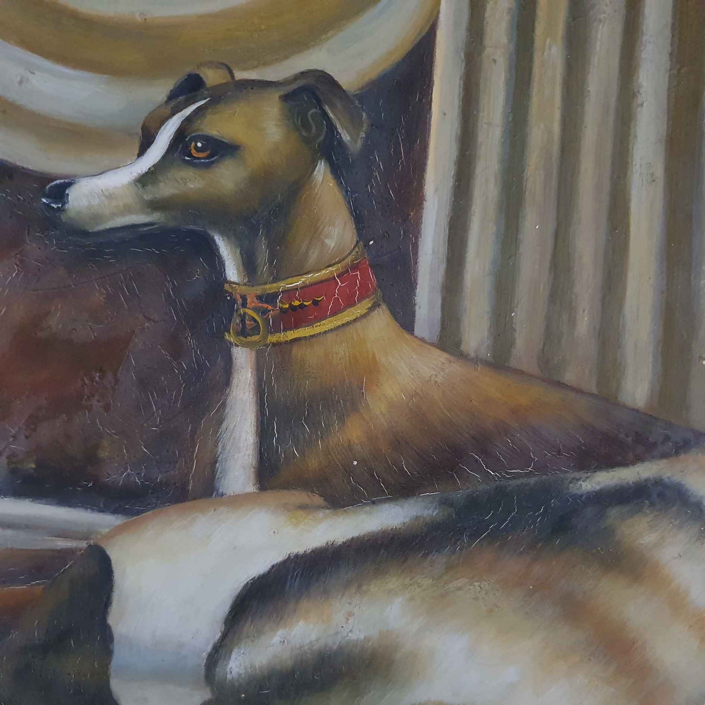 Lienzos con perros galgos sobre fondo artístico