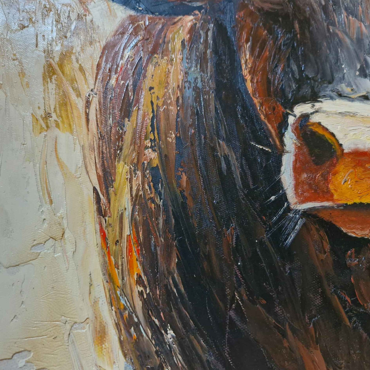 Cuadro rústico taurino con textura y fuerza