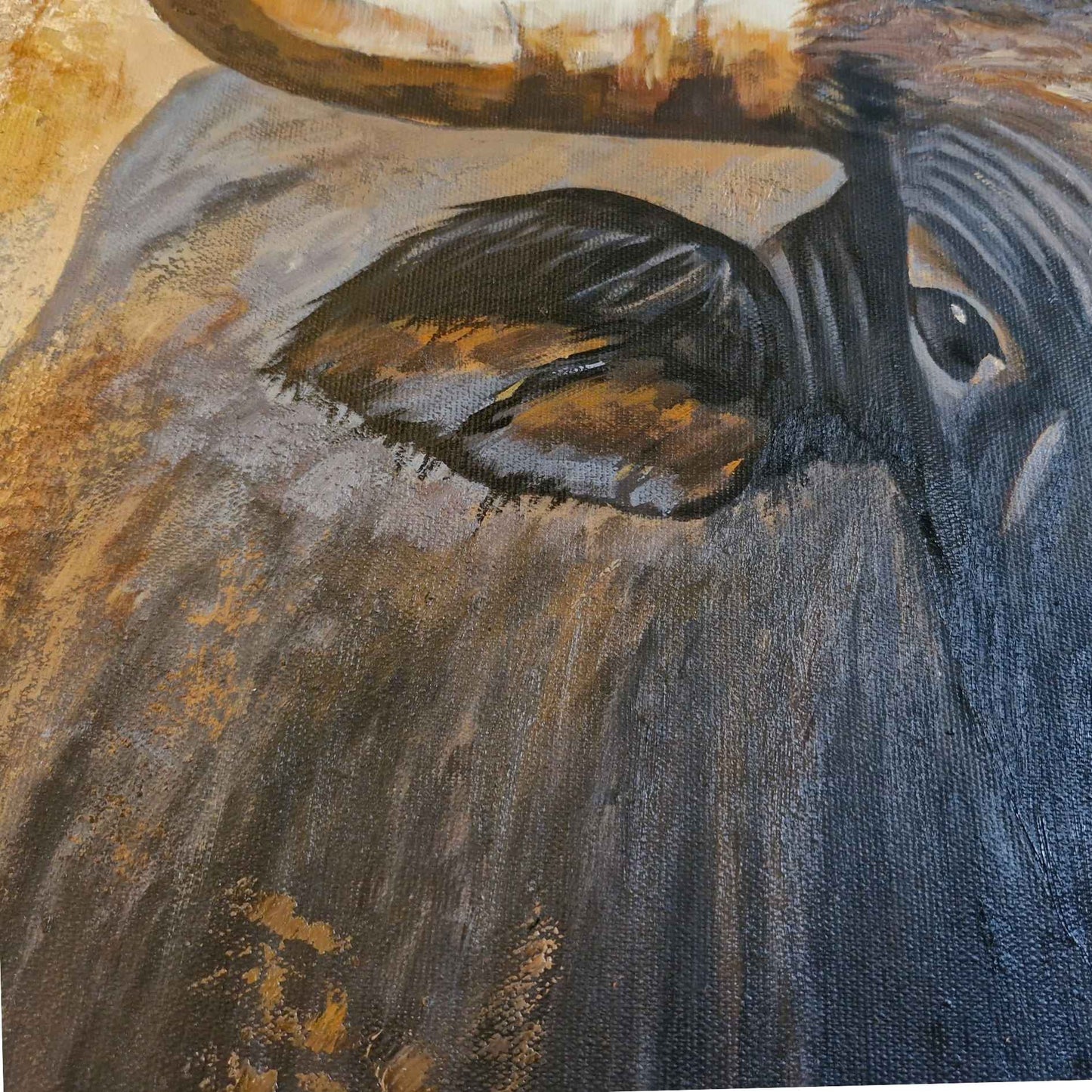 Cuadro decorativo de toro en ambiente elegante