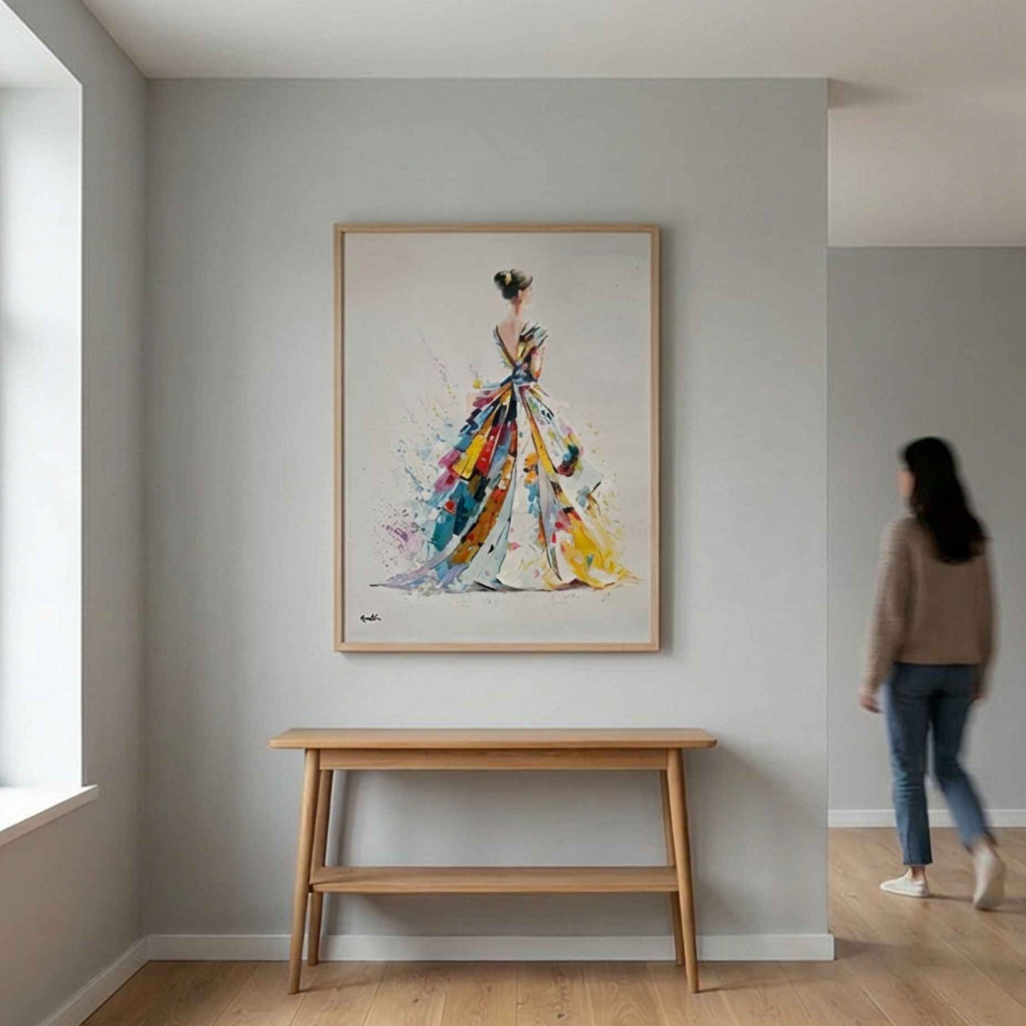 Obra de arte al óleo con textura y movimiento