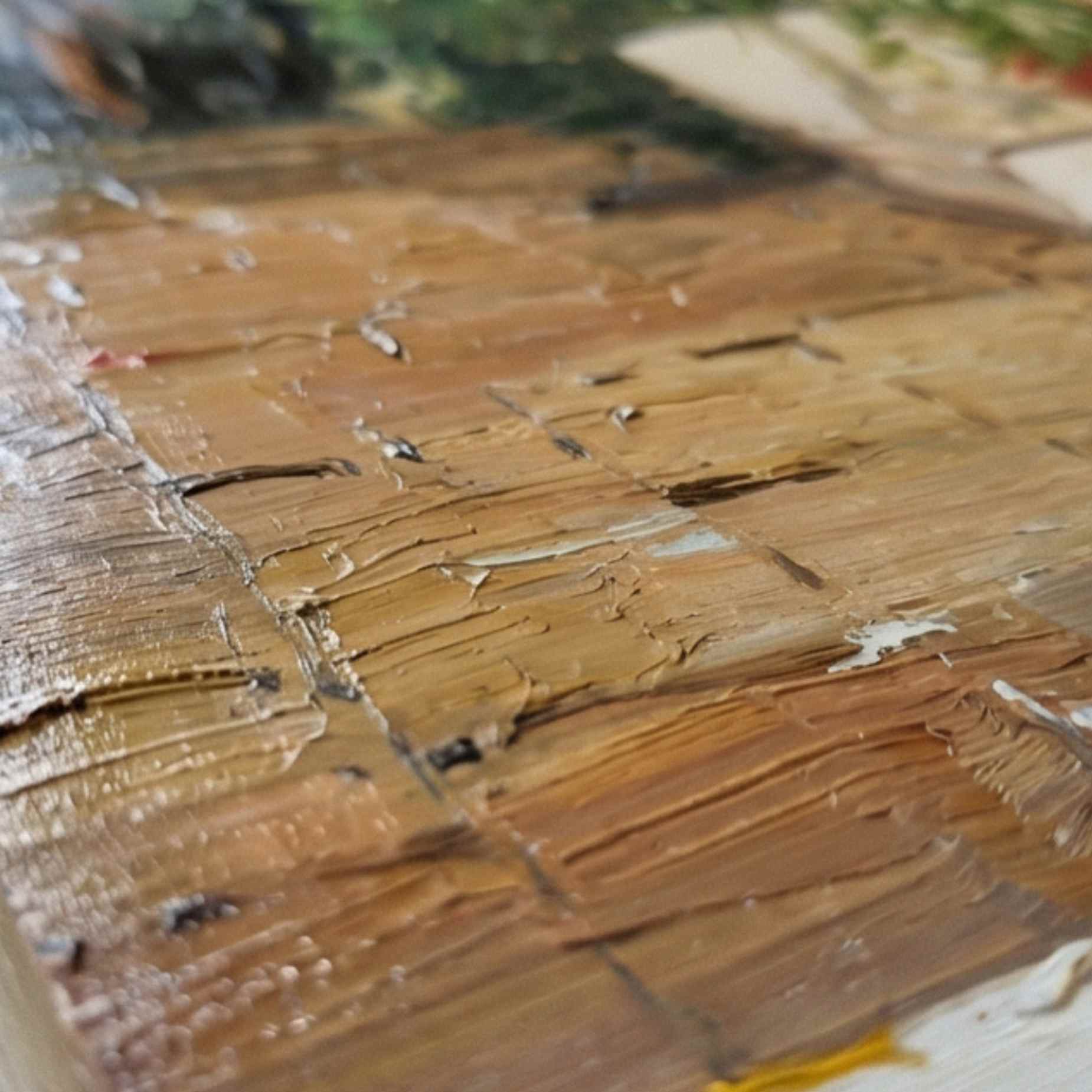 arte mural de patio mediterráneo lleno de flores