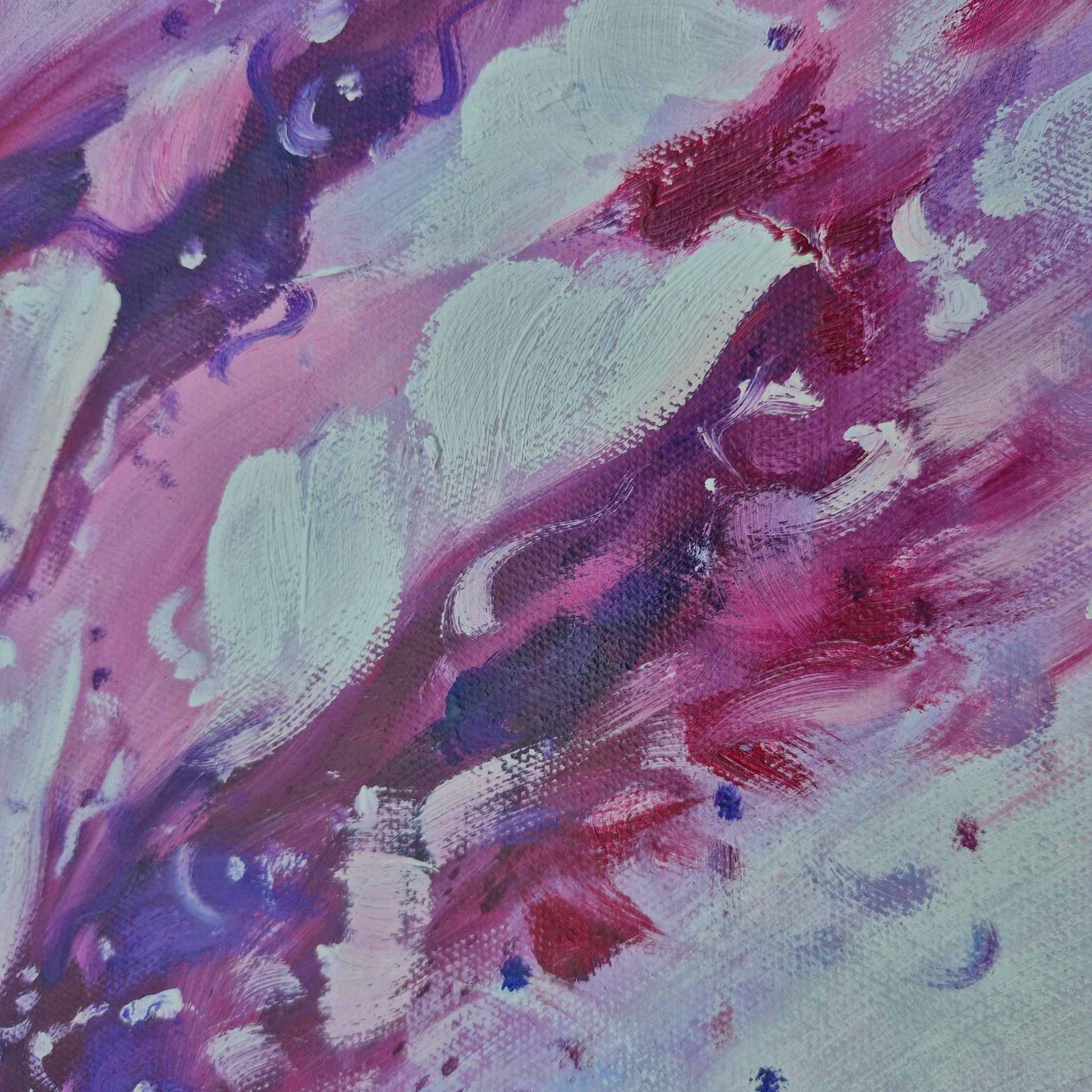 Cuadro contemporáneo hecho a mano con texturas