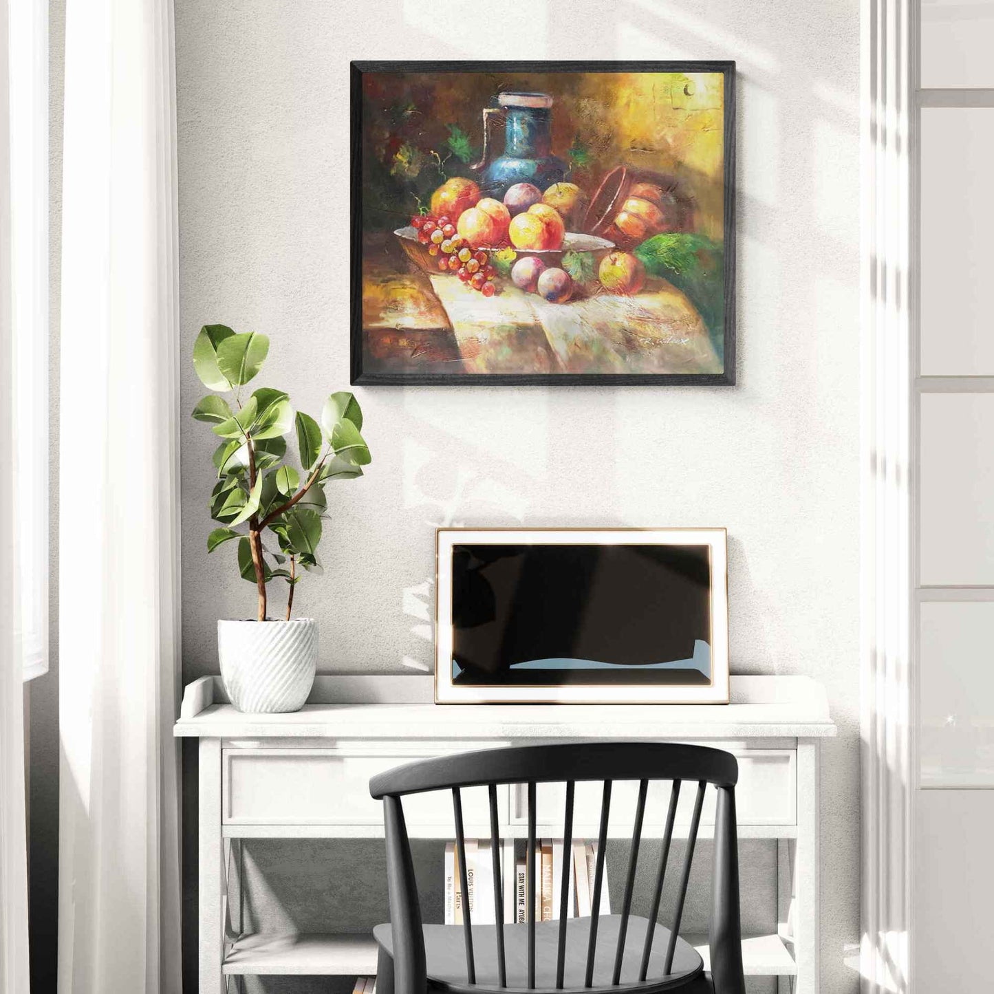 Bodegón clásico en óleo sobre lienzo