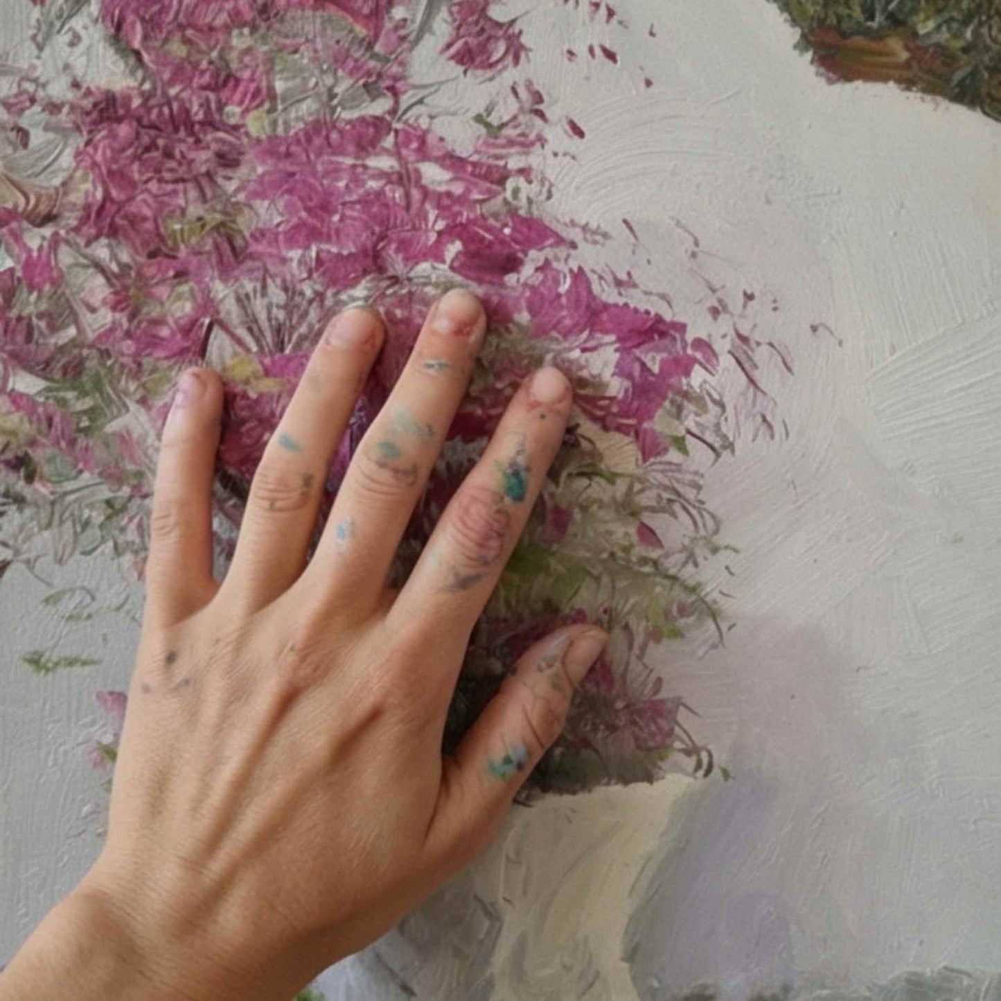 textura cuadro mediterraneo al oleo 2