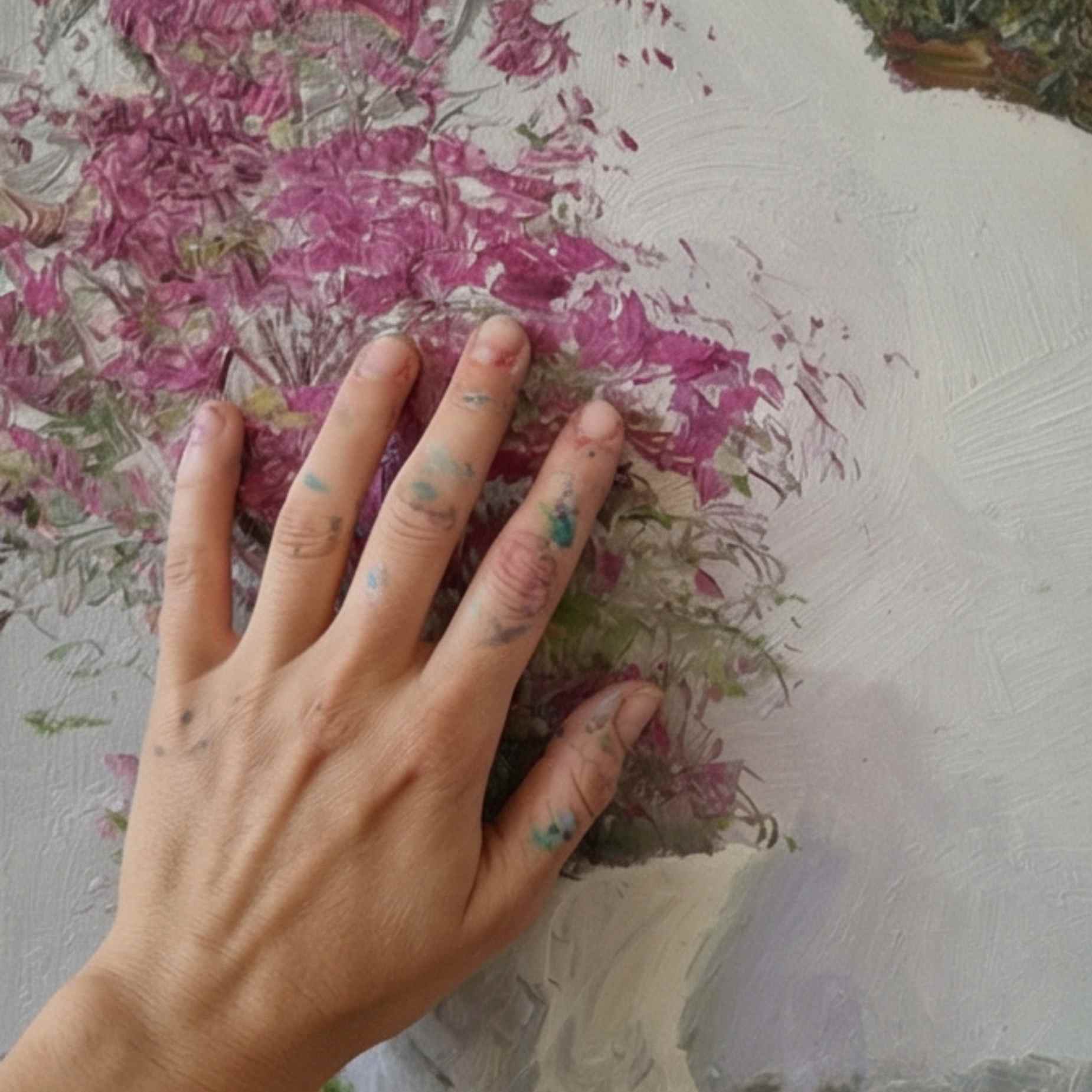 textura cuadro mediterraneo al oleo 2