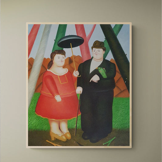 Botero Paseo painting 50x60 cm