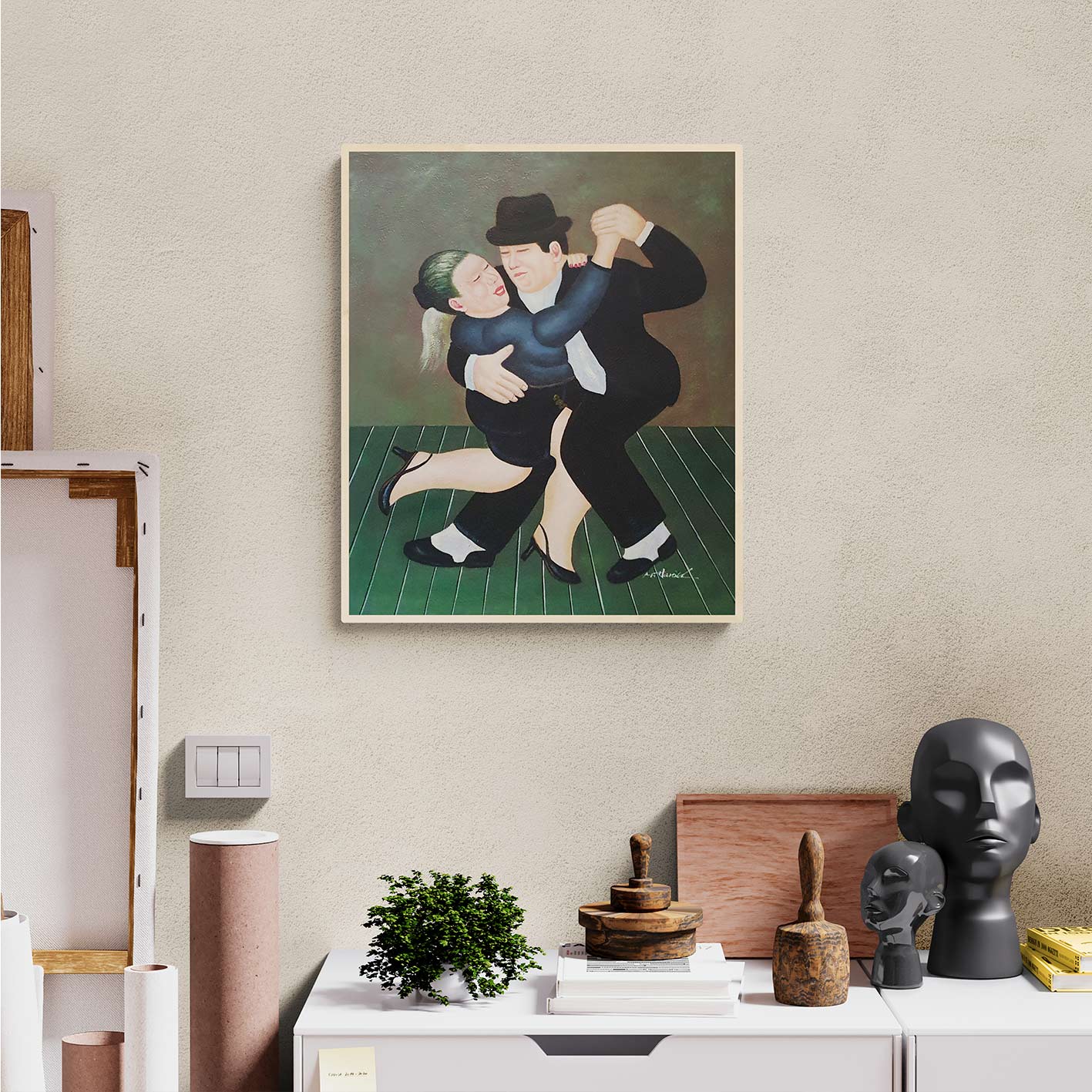 Botero Dance V painting 50x60 cm