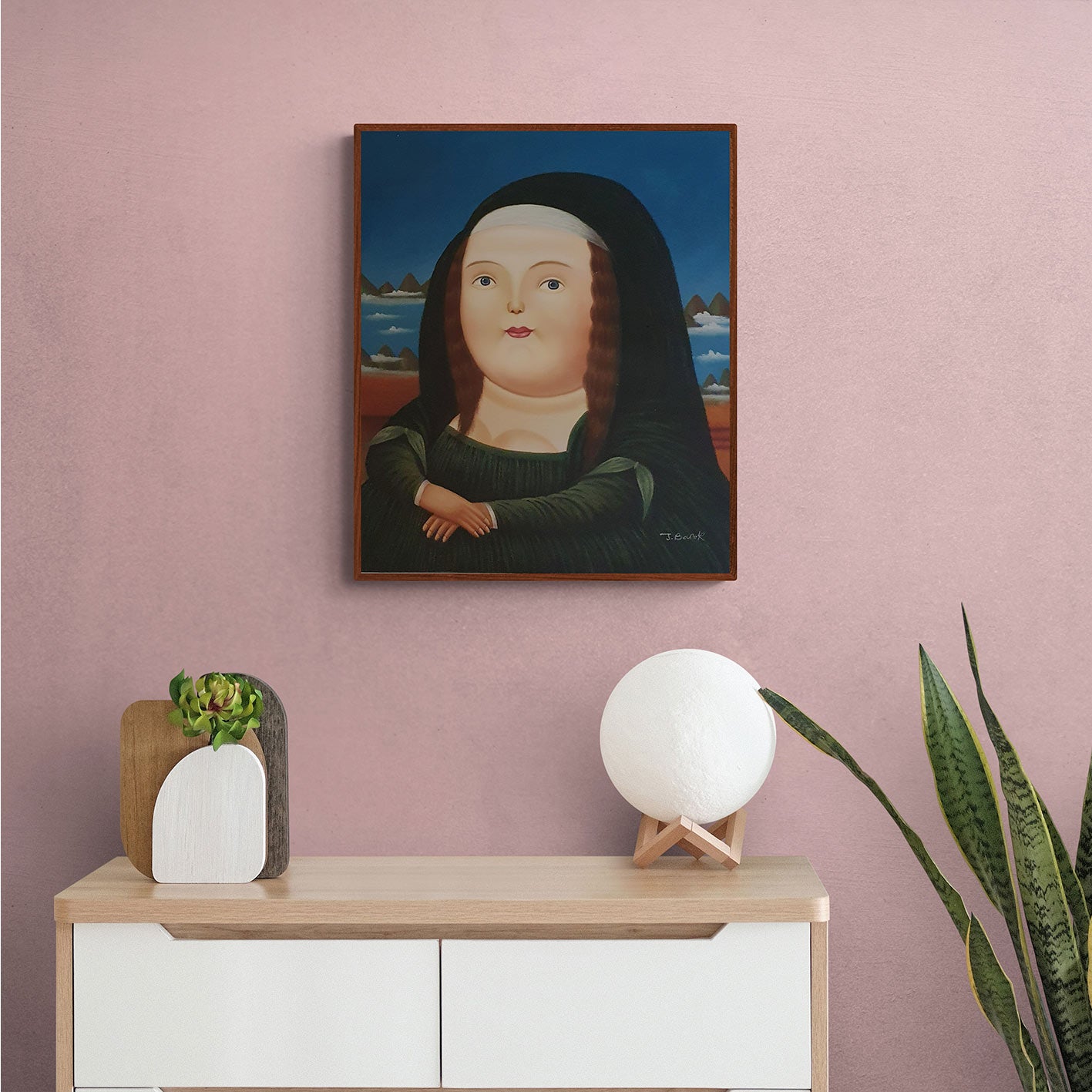 Cuadro Botero Mona Lisa 50x60 cm
