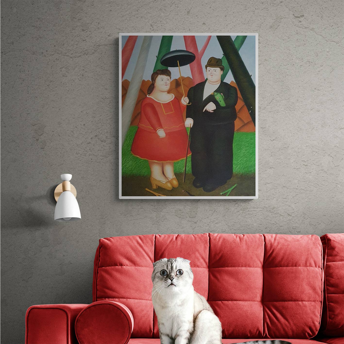 Botero Paseo painting 50x60 cm