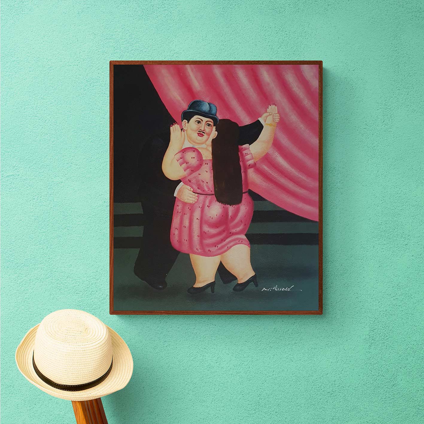 Botero Dance III painting 50x60 cm